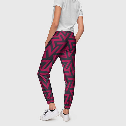Женские брюки Пурпурная абстракция / 3D-принт – фото 4