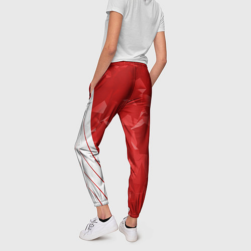 Женские брюки Eat Sleep JDM: Red Poly / 3D-принт – фото 4