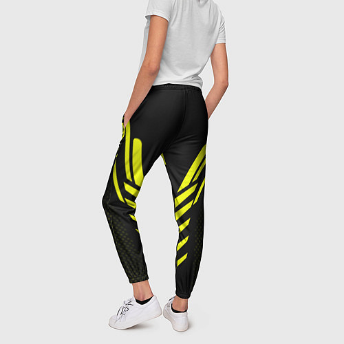 Женские брюки CS:GO Yellow Carbon / 3D-принт – фото 4