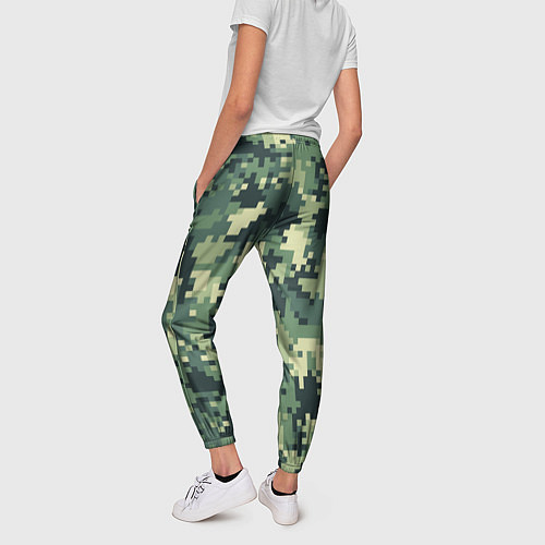 Женские брюки Камуфляж пиксели / 3D-принт – фото 4
