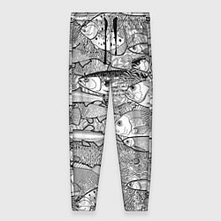 Брюки женские Рыбы графика, цвет: 3D-принт