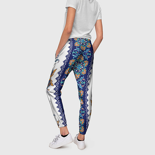 Женские брюки Цветочный орнамент / 3D-принт – фото 4