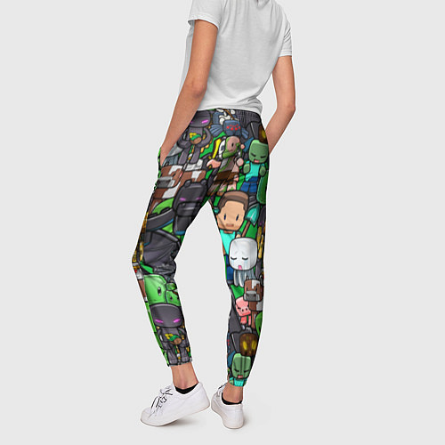 Женские брюки Жители Майнкрафт / 3D-принт – фото 4