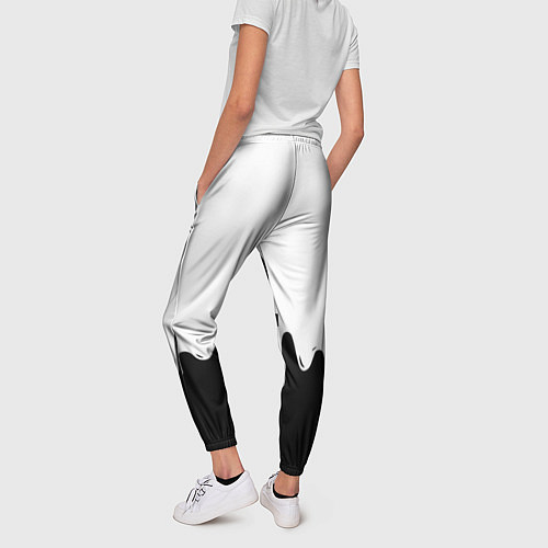 Женские брюки MELLO BLACK x WHITE / 3D-принт – фото 4