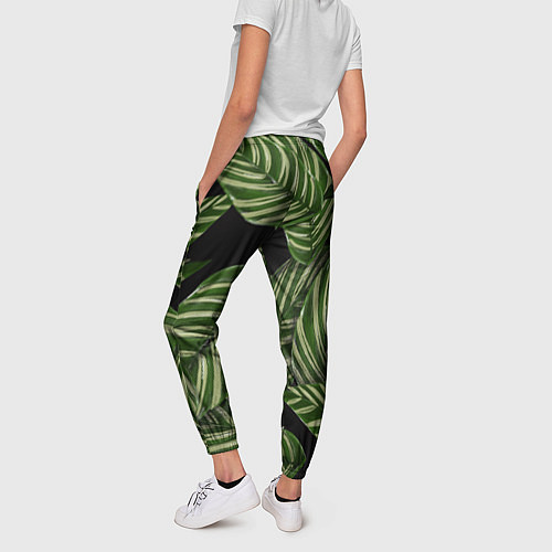 Женские брюки Тропические большие листья / 3D-принт – фото 4