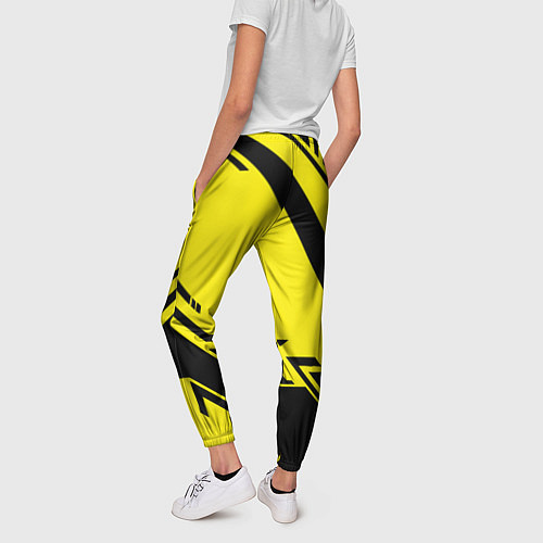 Женские брюки Cyberpunk 2077: Yellow Samurai / 3D-принт – фото 4