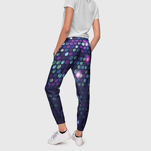 Женские брюки Блестки диско / 3D-принт – фото 4