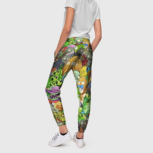 Женские брюки PLANTS VS ZOMBIES / 3D-принт – фото 4