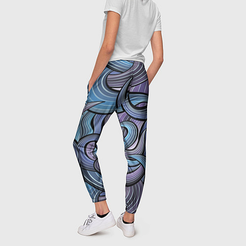 Женские брюки Абстрактные краски / 3D-принт – фото 4