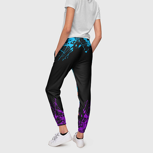Женские брюки BRAWL STARS LEON SHARK / 3D-принт – фото 4