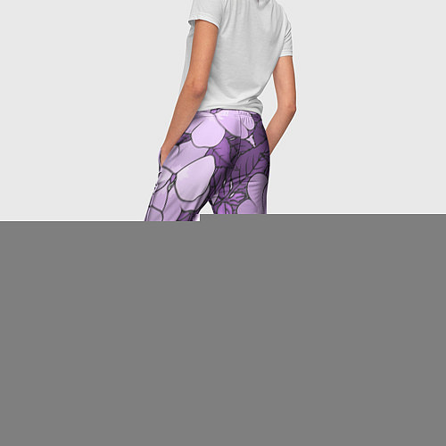 Женские брюки Цветы / 3D-принт – фото 4