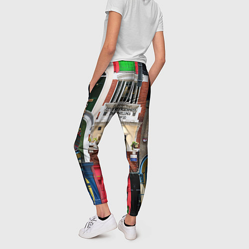 Женские брюки London doors цифровой коллаж / 3D-принт – фото 4