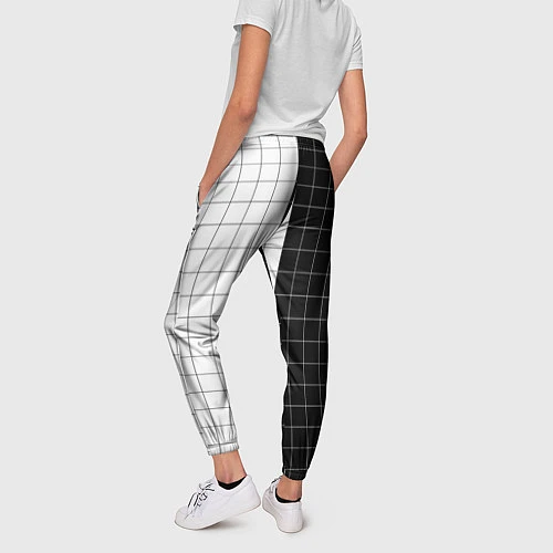 Женские брюки Black and White / 3D-принт – фото 4