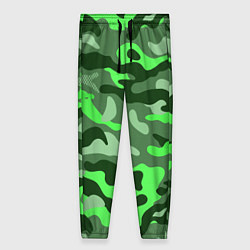 Брюки женские CAMOUFLAGE GREEN, цвет: 3D-принт