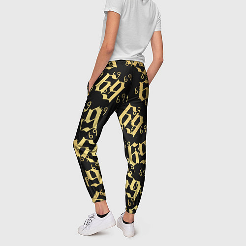 Женские брюки 6ix9ine Gold / 3D-принт – фото 4