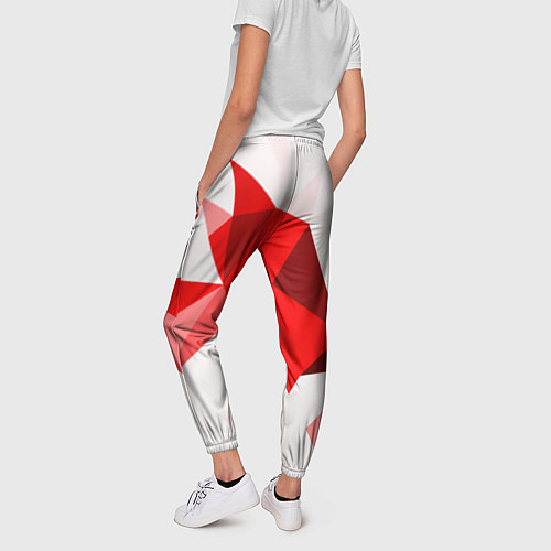 Женские брюки GEOMETRY RED / 3D-принт – фото 4