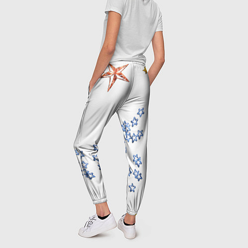 Женские брюки Звёзды / 3D-принт – фото 4