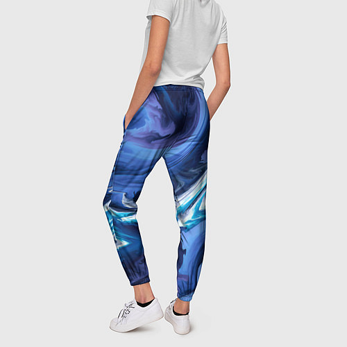 Женские брюки Абстрактные волны / 3D-принт – фото 4