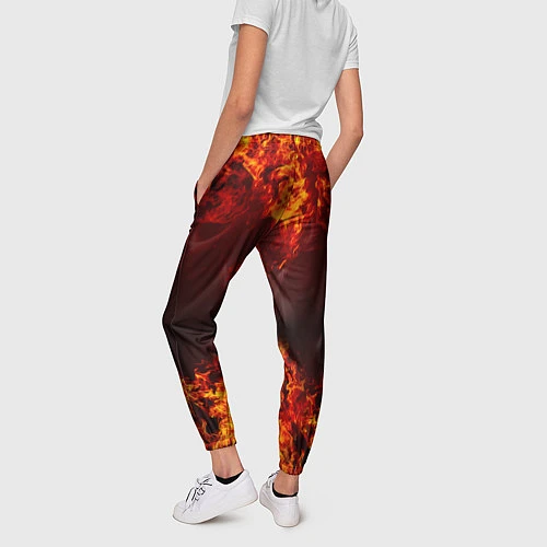 Женские брюки Огонь / 3D-принт – фото 4