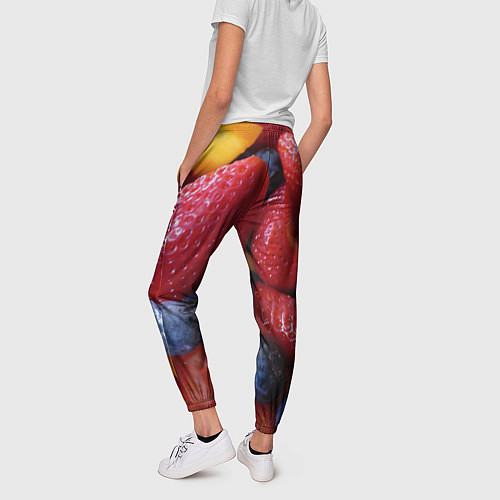 Женские брюки Фругтово-ягодное изобилие / 3D-принт – фото 4