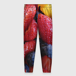 Брюки женские Фругтово-ягодное изобилие, цвет: 3D-принт