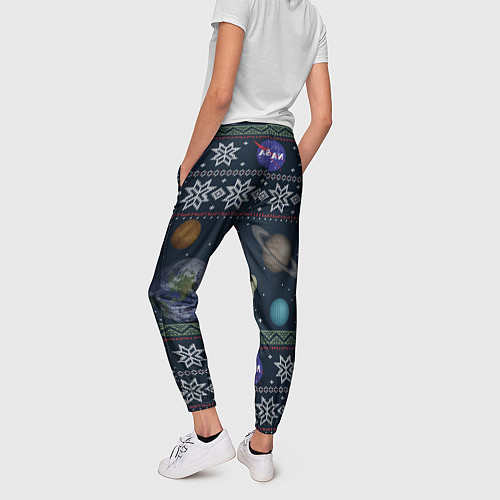 Женские брюки NASA Новый Год / 3D-принт – фото 4