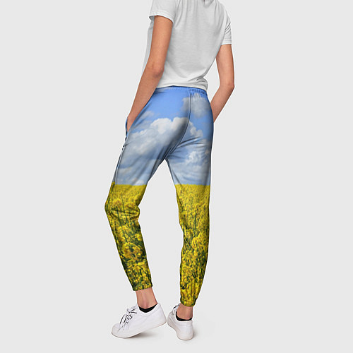 Женские брюки Желтый цвет весны / 3D-принт – фото 4