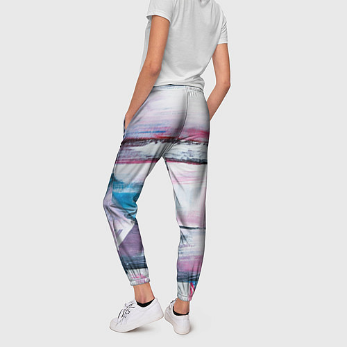 Женские брюки Цветные мелки / 3D-принт – фото 4