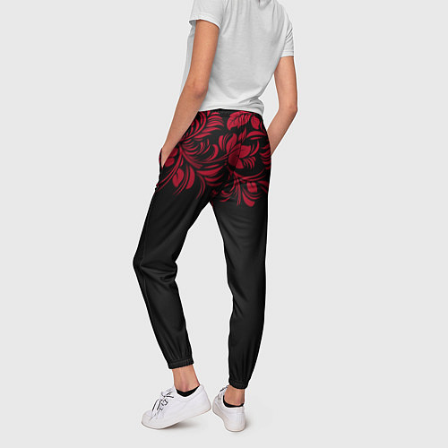 Женские брюки Цветы / 3D-принт – фото 4