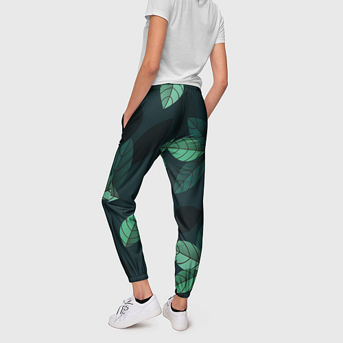 Женские брюки Листва / 3D-принт – фото 4