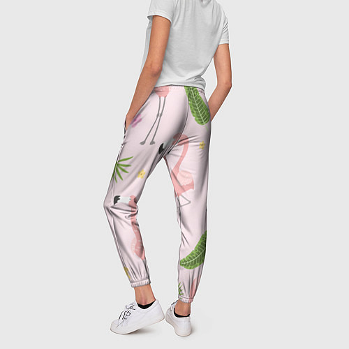 Женские брюки Фламинго / 3D-принт – фото 4