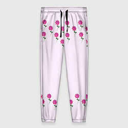 Женские брюки Розовые цветы pink flowers