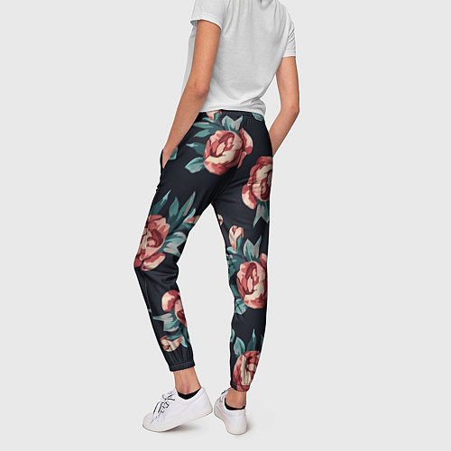Женские брюки Розы / 3D-принт – фото 4