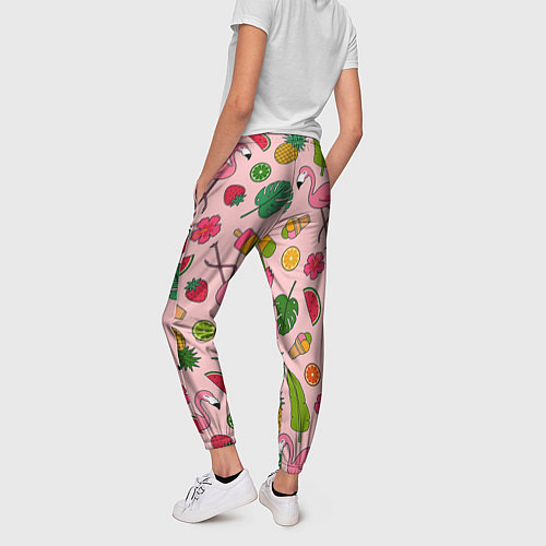 Женские брюки Фламинго Лето / 3D-принт – фото 4
