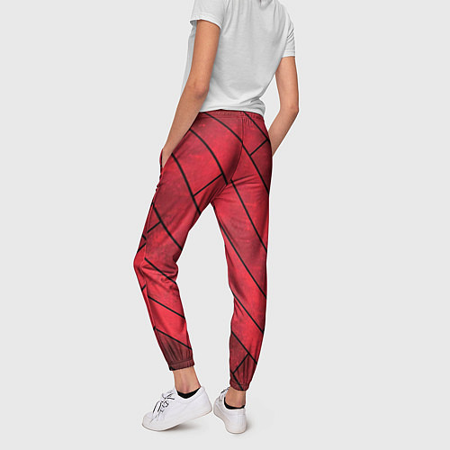 Женские брюки Red Boards Texture / 3D-принт – фото 4