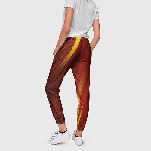 Женские брюки Red sport style / 3D-принт – фото 4