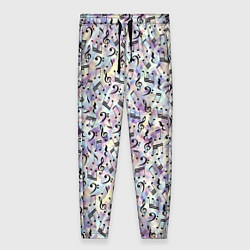 Женские брюки Музыкальные Ноты