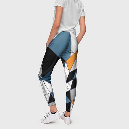 Женские брюки Геометрический узор / 3D-принт – фото 4
