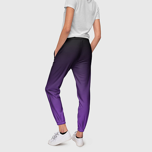 Женские брюки Ночной градиент Фиолетовый / 3D-принт – фото 4