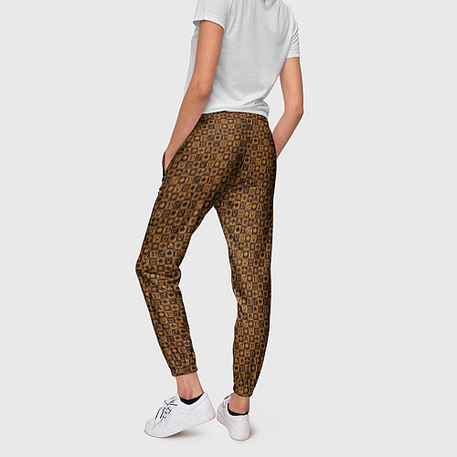 Женские брюки Brown & Gold / 3D-принт – фото 4