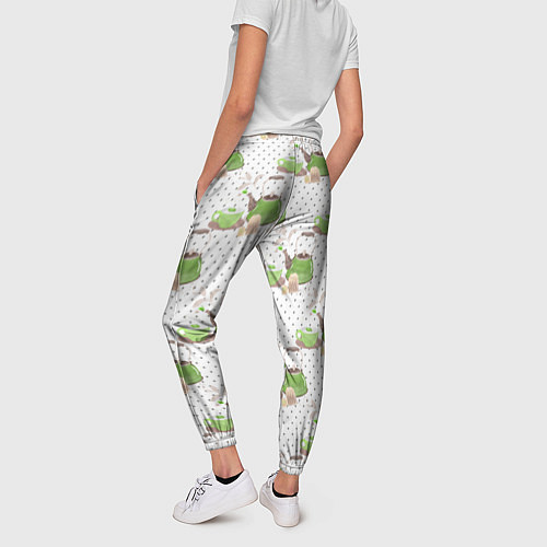 Женские брюки Зеленый чай / 3D-принт – фото 4