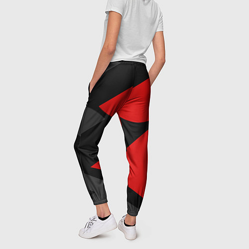Женские брюки SUZUKI СУЗУКИ RED LOGO / 3D-принт – фото 4