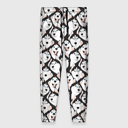 Брюки женские Сибирский Хаски Husky, цвет: 3D-принт