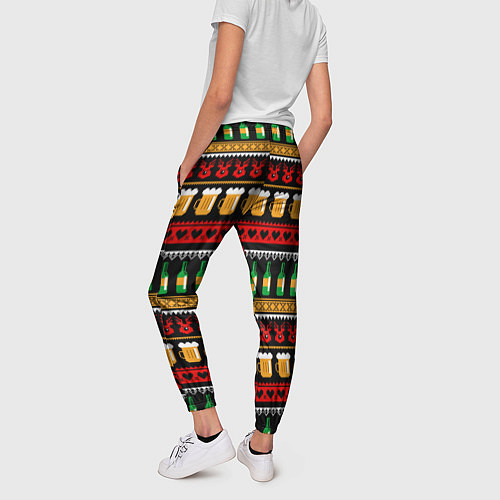 Женские брюки Пивной свитер / 3D-принт – фото 4
