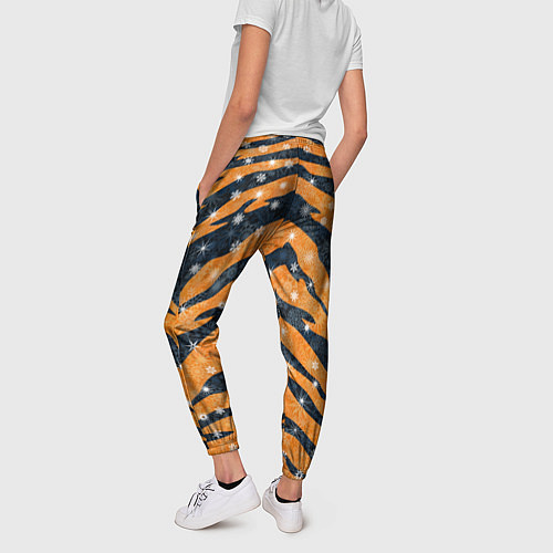 Женские брюки Новогодняя шкура тигра / 3D-принт – фото 4