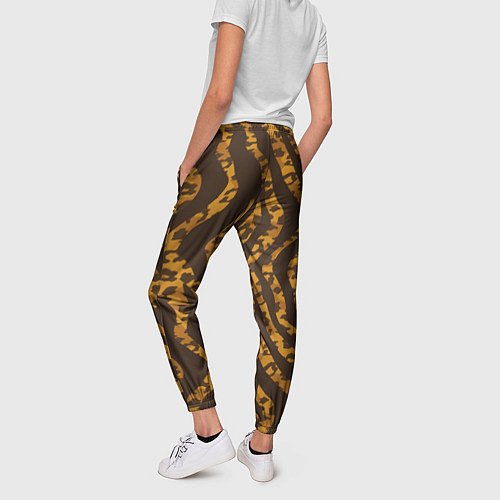 Женские брюки Шкура тигра леопарда гибрид / 3D-принт – фото 4