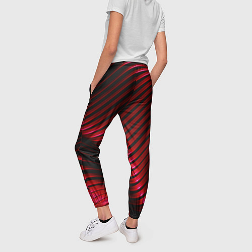 Женские брюки Волны красного металла / 3D-принт – фото 4