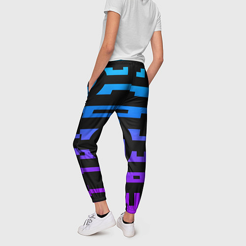 Женские брюки Неоновая геометрия Neon / 3D-принт – фото 4