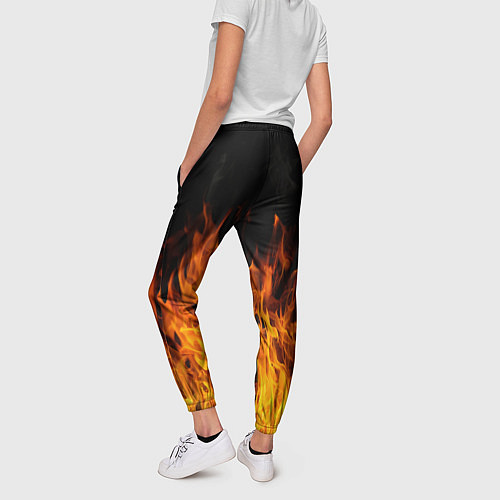 Женские брюки Lamborghini пламя огня / 3D-принт – фото 4