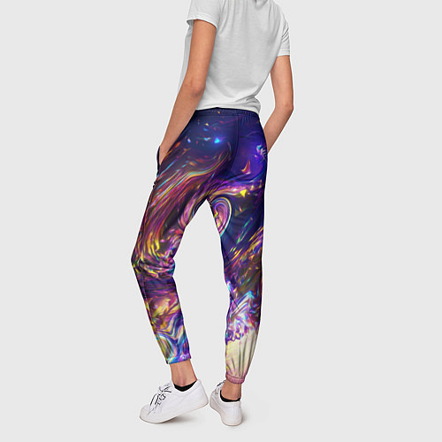 Женские брюки Neon space pattern 3022 / 3D-принт – фото 4